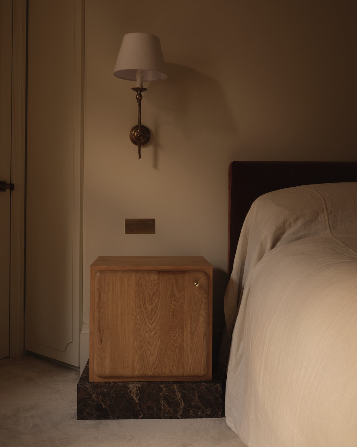 Soma Oak Bedside Table Left Door