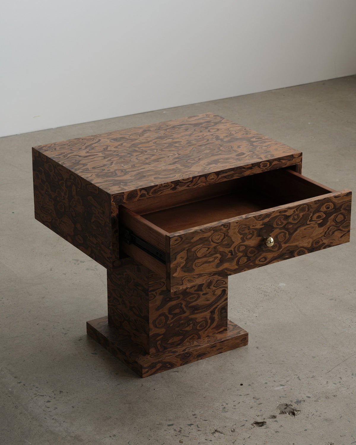 Vivienne Burl Large Bedside Table