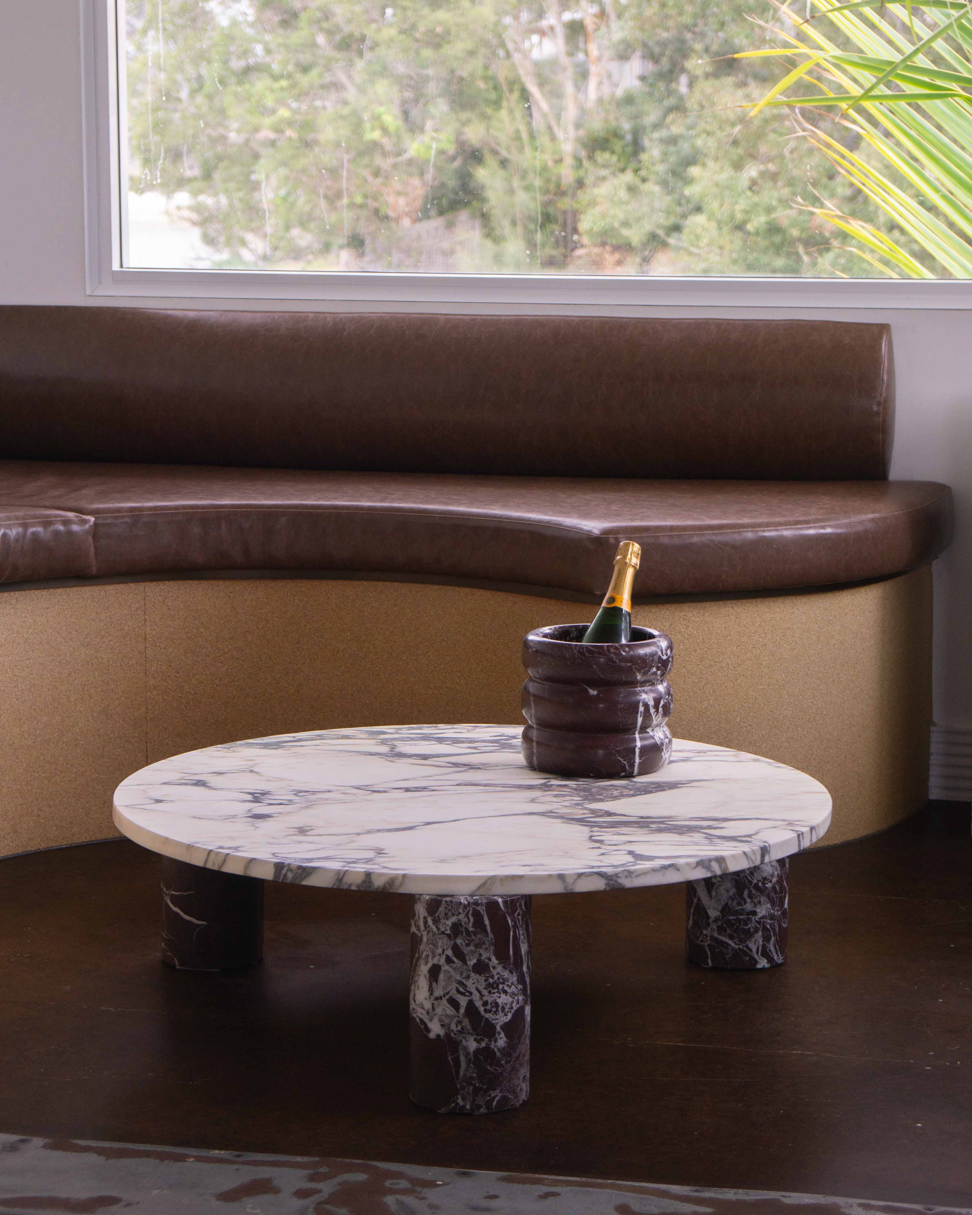  Marble Round Coffee Table – Calacatta Viola | Fleur Studios