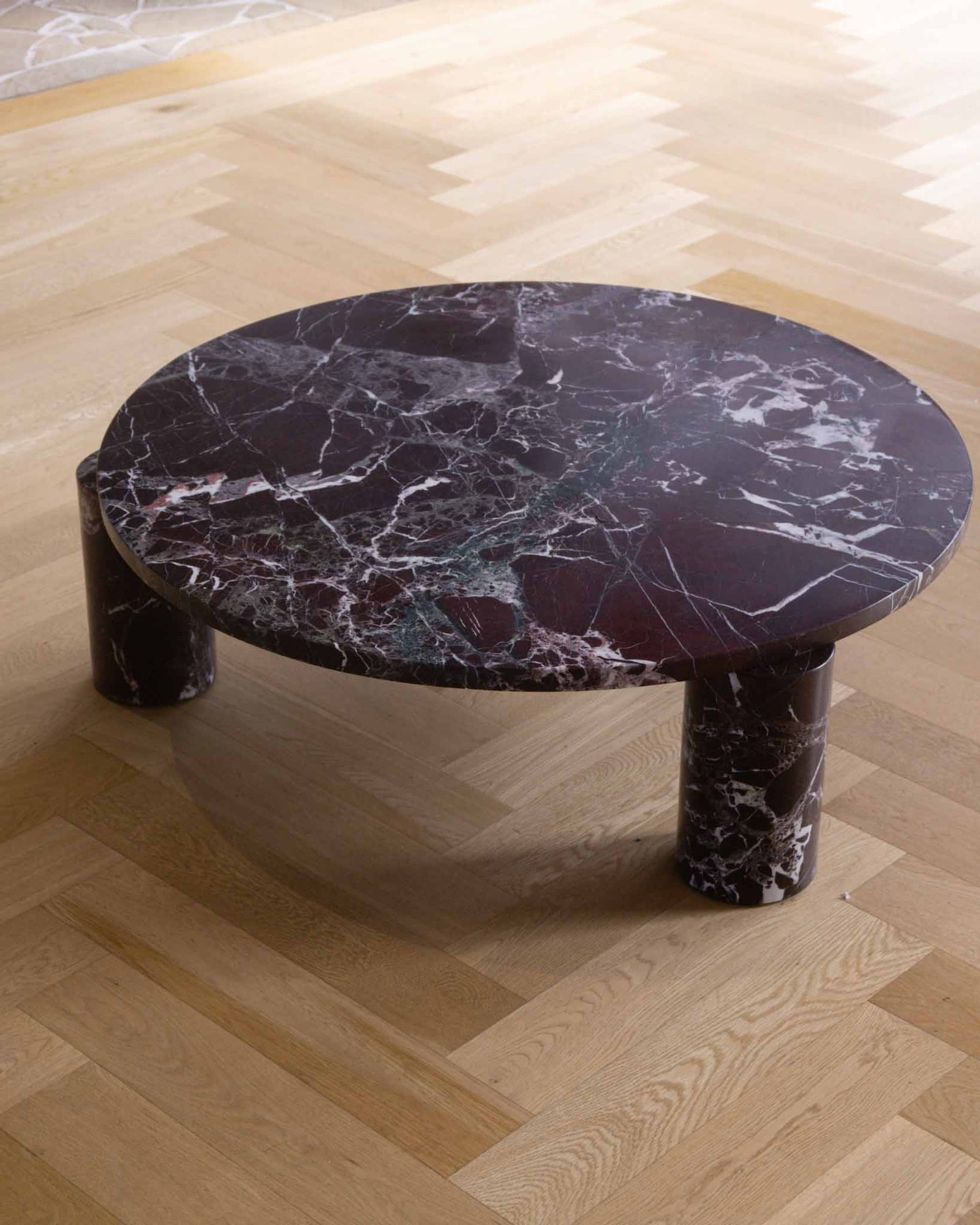 Round Rosa Levanto Marble Coffee Table | Fleur Studios