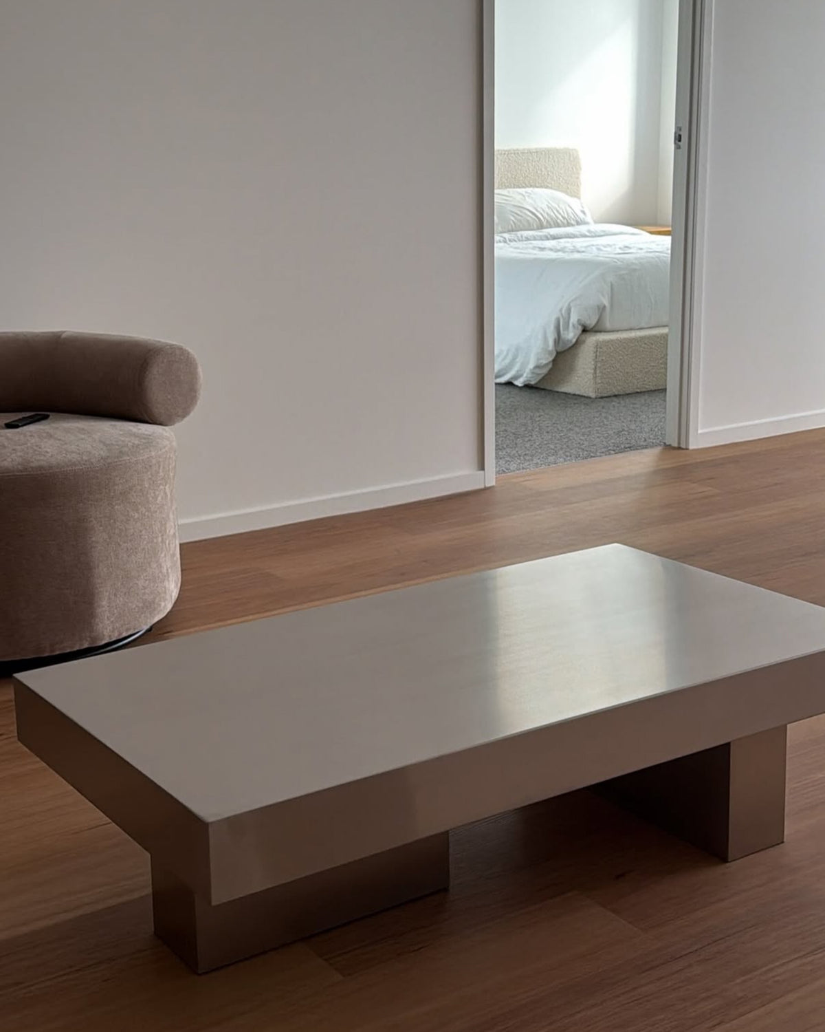 Stainless steel coffee table