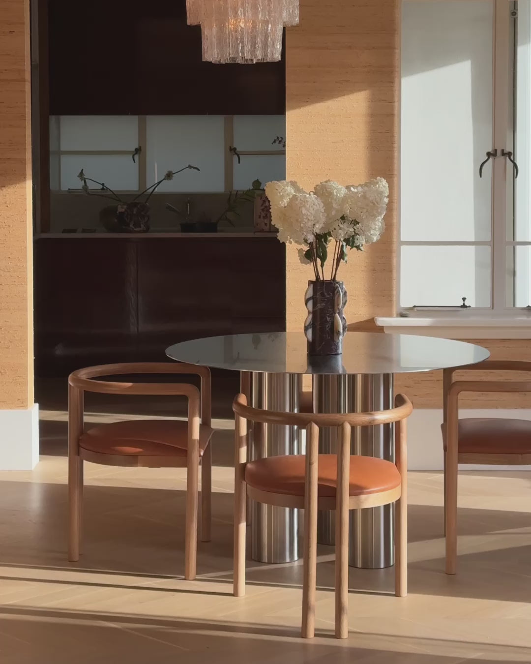 Stainless steel dining table