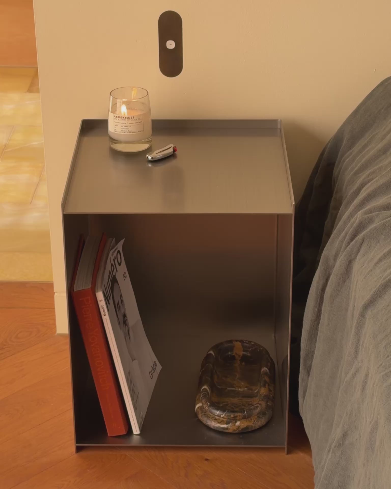 Stainless steel side table video