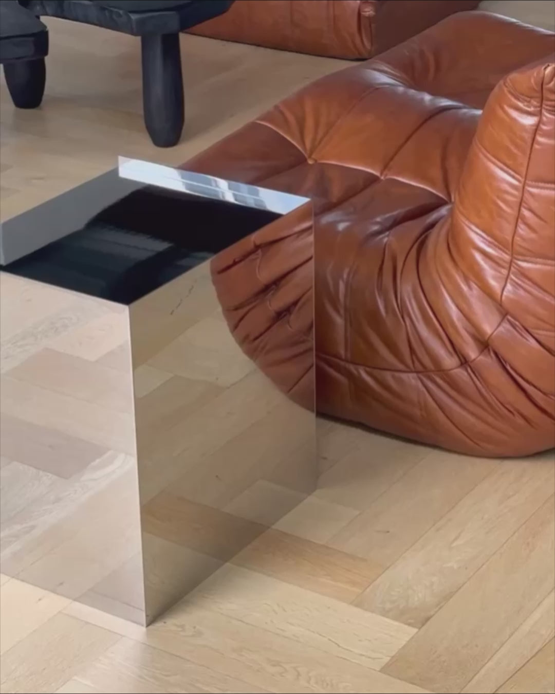 Silver Chrome Modern Side Table – Milano | Fleur Studios