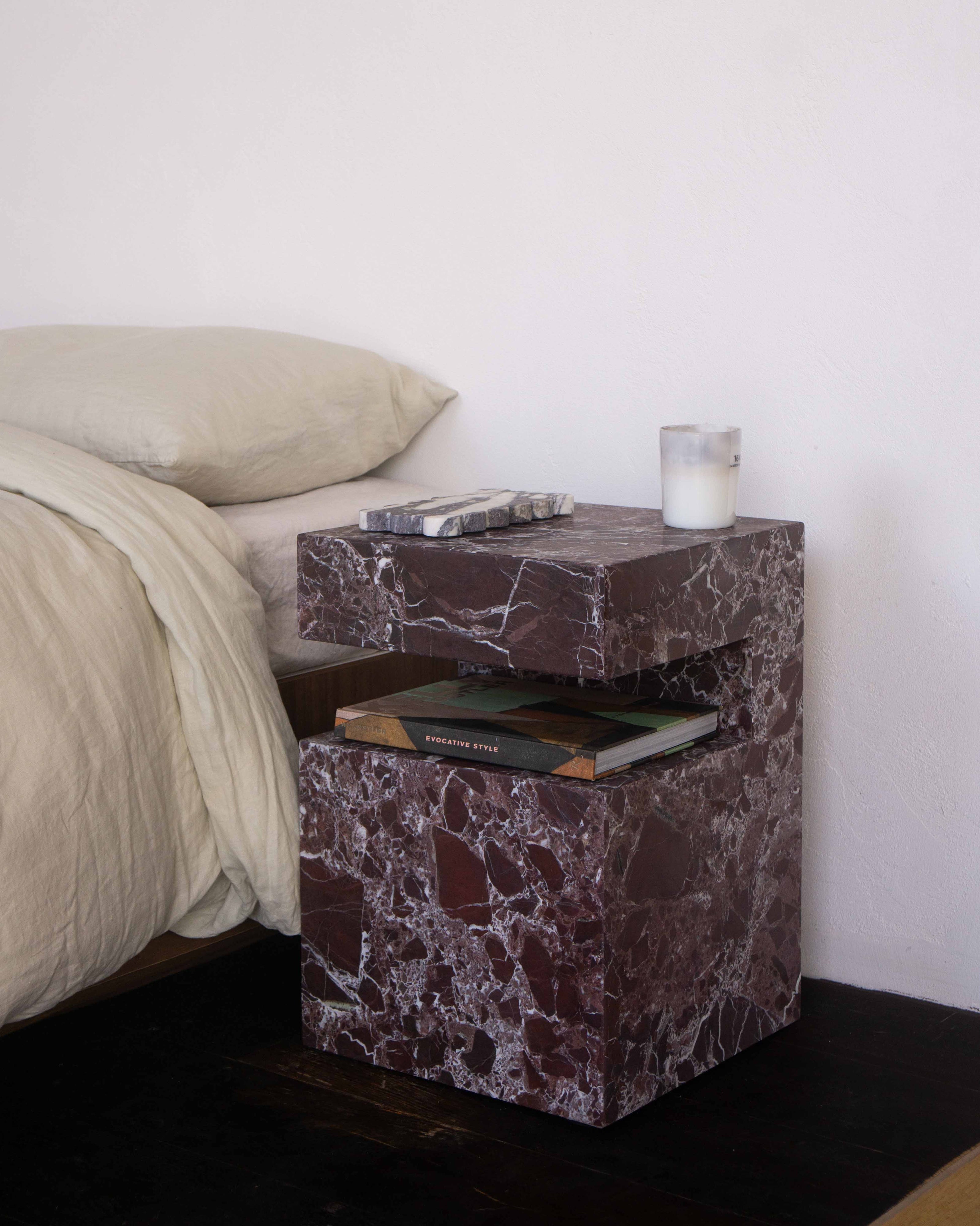 Cookie Marble Side Table - Rosa Levanto | Fleur Studios