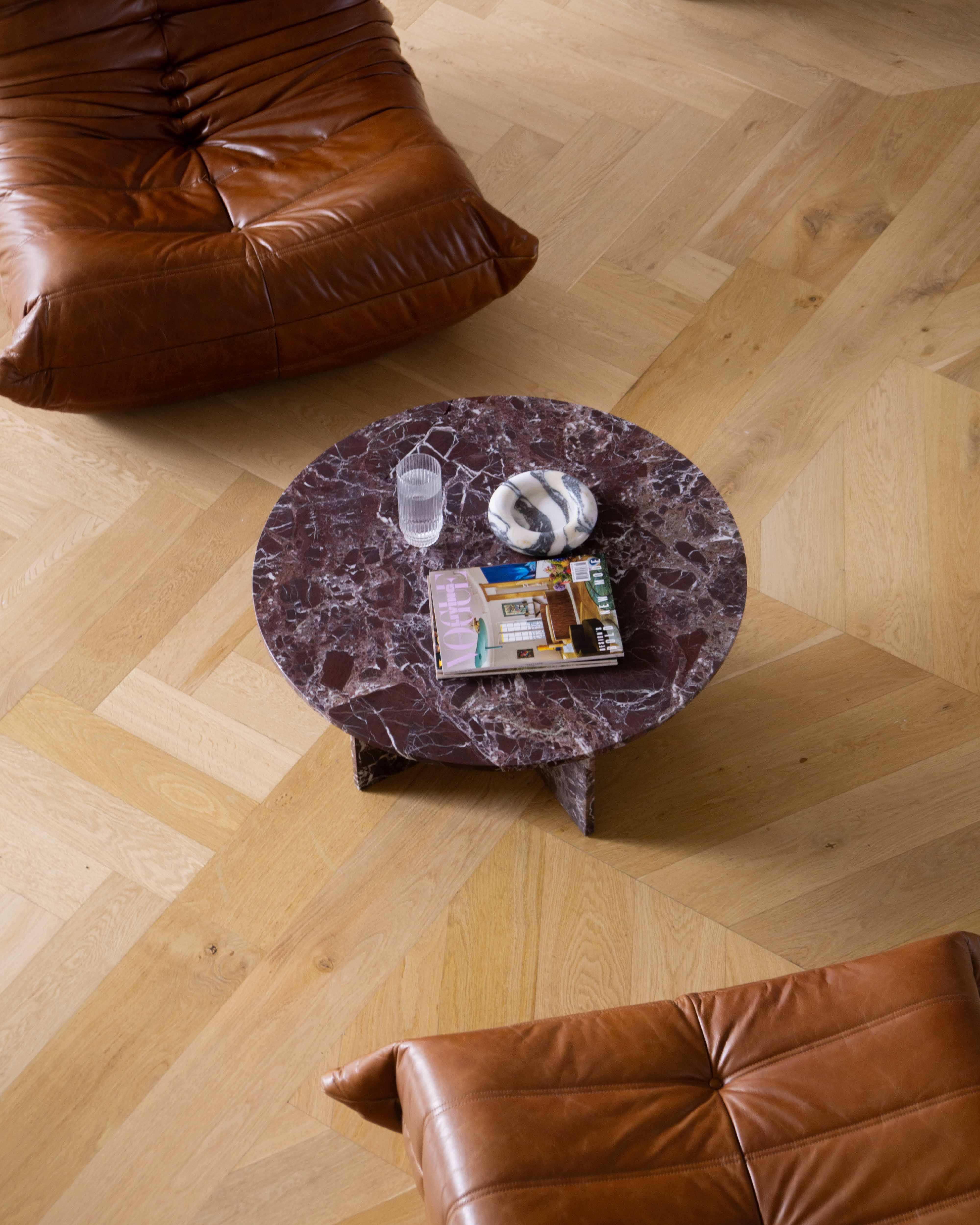  Franca Round Small Marble Coffee Table | Fleur Studios